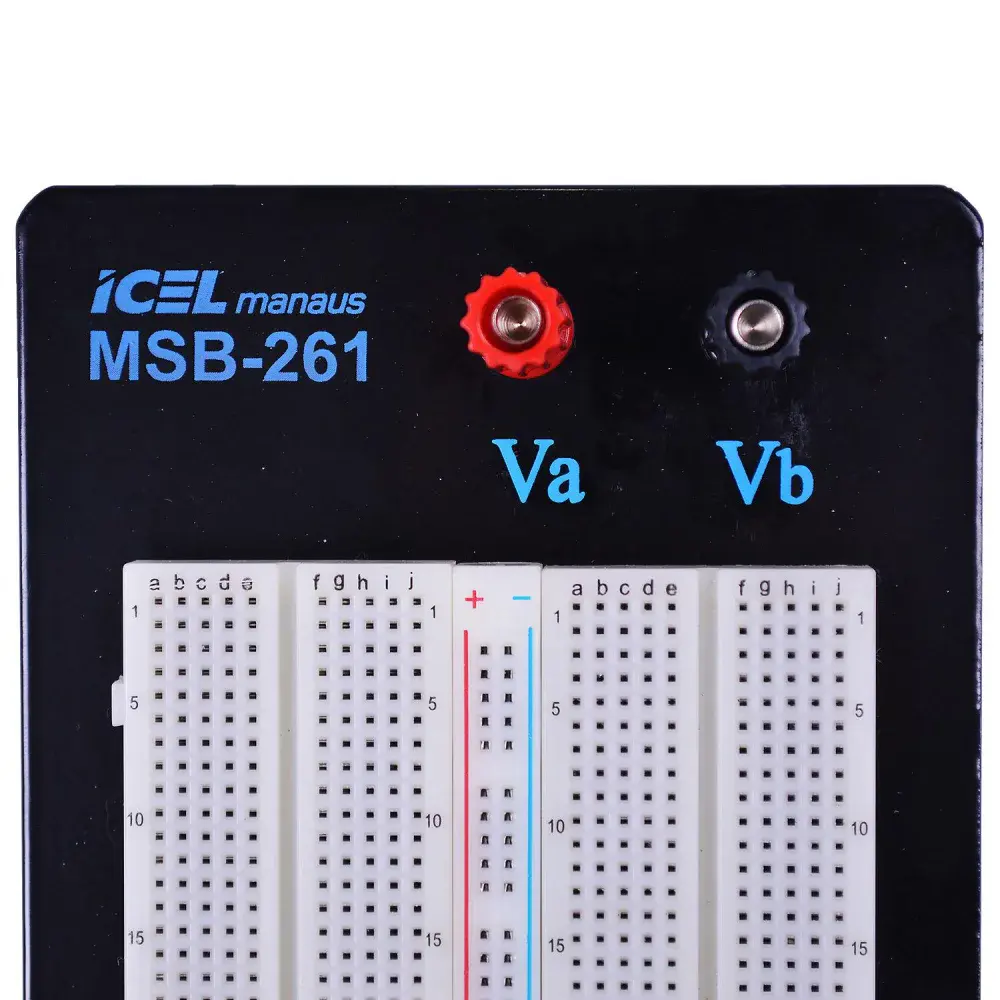 Protoboard com 2 bornes 1360 furos MSB-261 Icel — fotografia 5