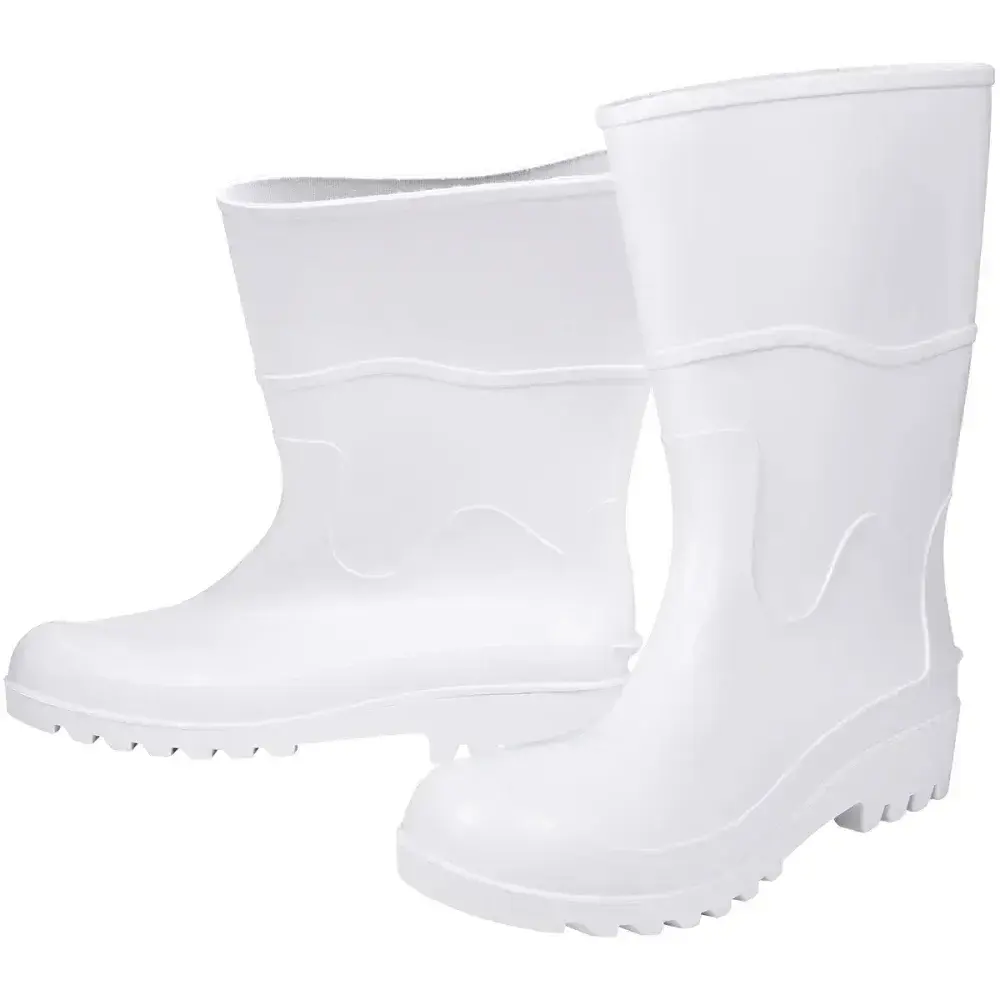 Bota pvc branca cano médio com forro N°39 Worker — fotografia 7