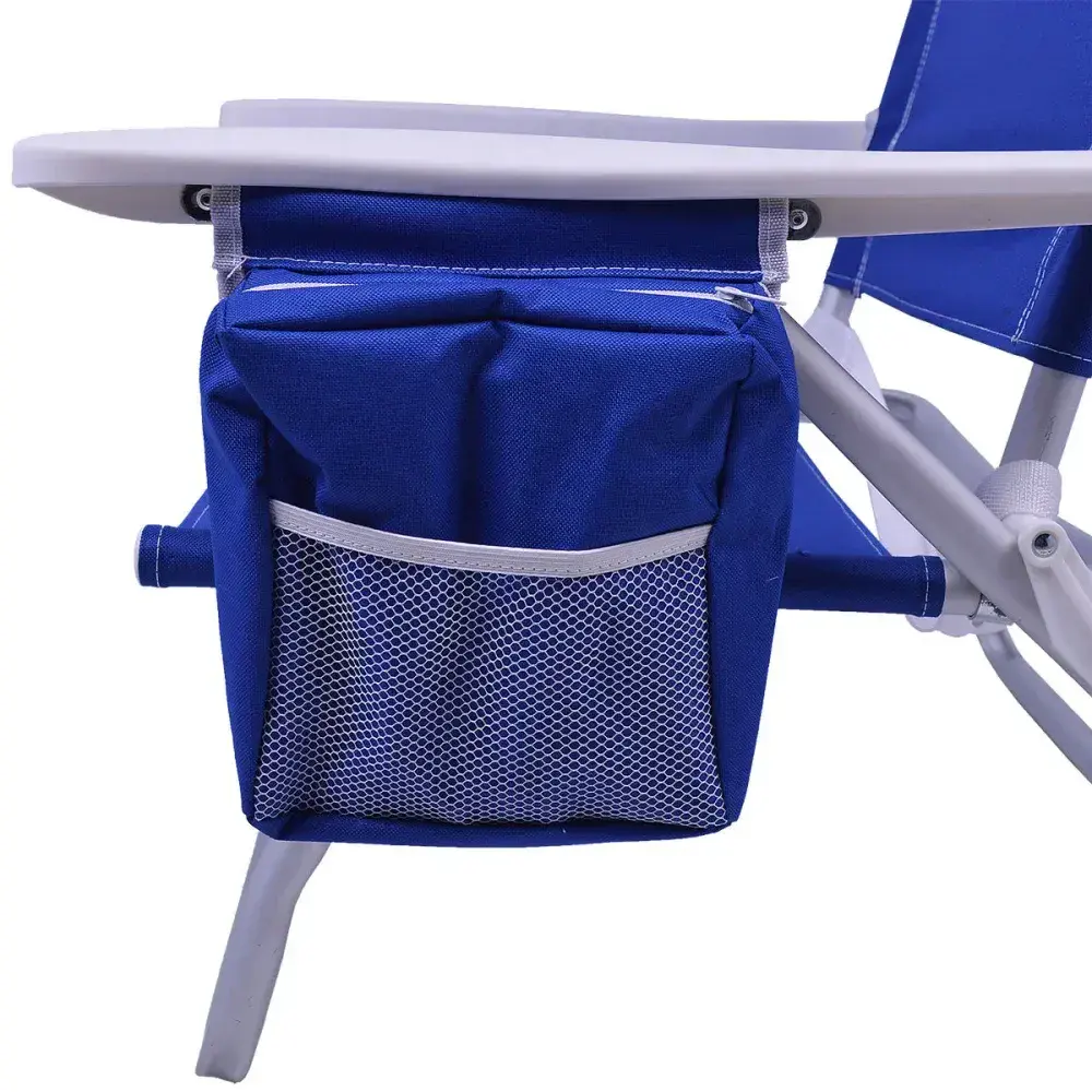 Cadeira de praia reclinável com bolsa térmica azul Kala — fotografia 10