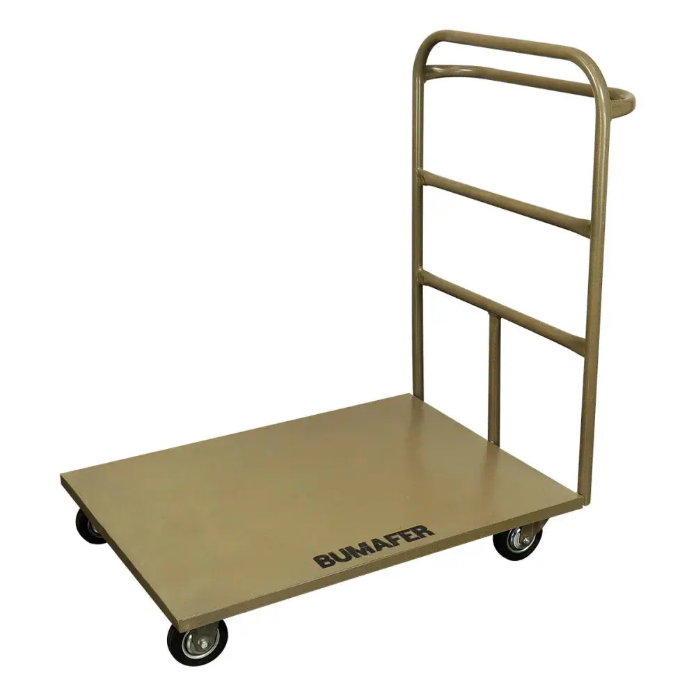 Carro plataforma aço 800X600MM 250KG com uma aba fixa Bumafer — fotografia de referência