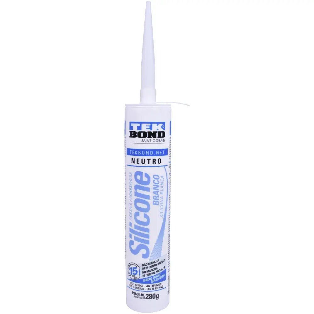 Silicone neutro branco tubo 280GR Tekbond