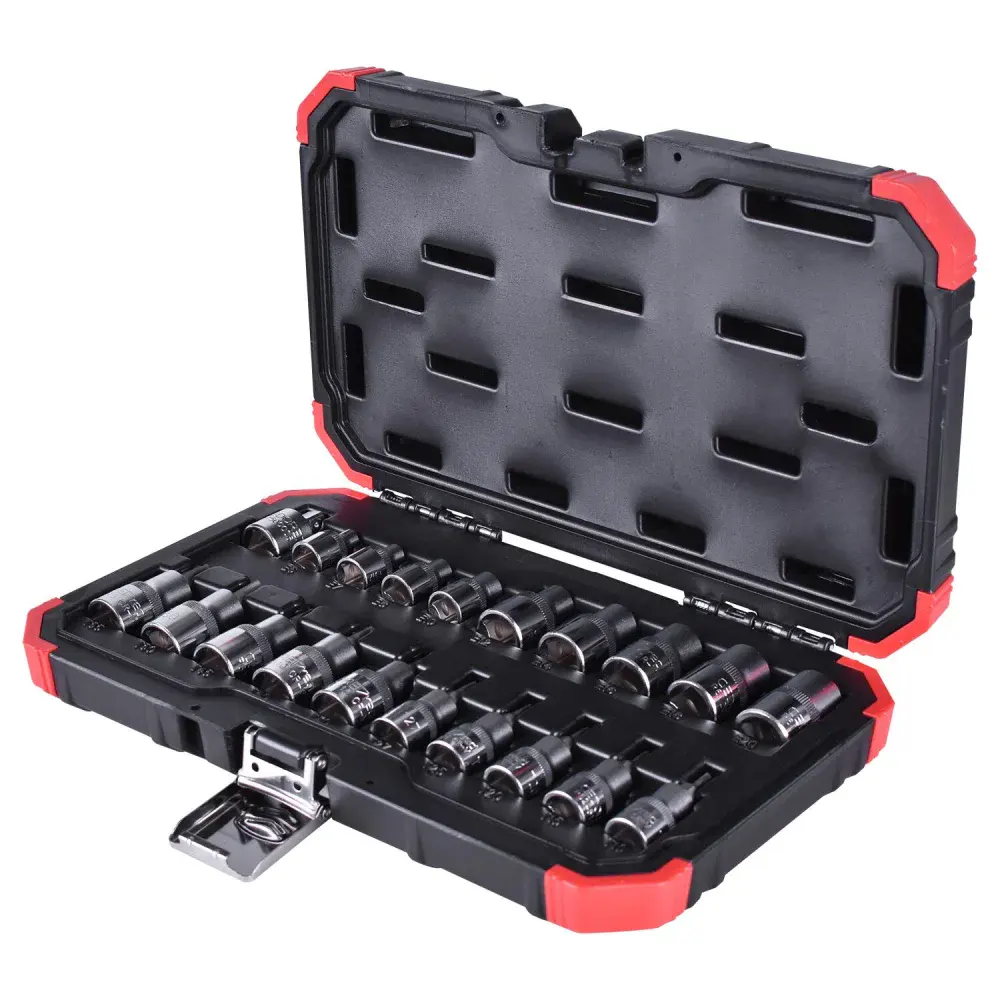 Jogo de soquetes 3/8 mais 1/2 tx com 20PCS Gedore red — fotografia de referência