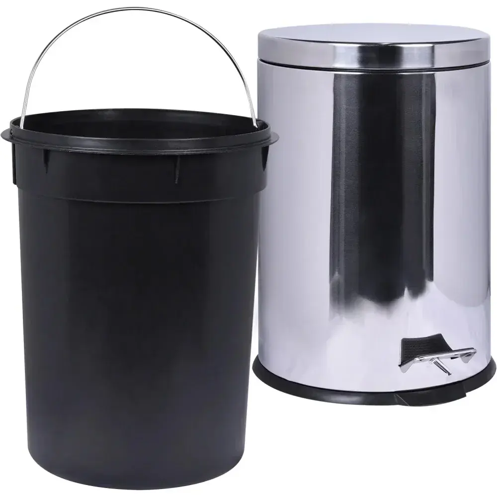Lixeira de aço inox com pedal 20 litros Kala — fotografia 7