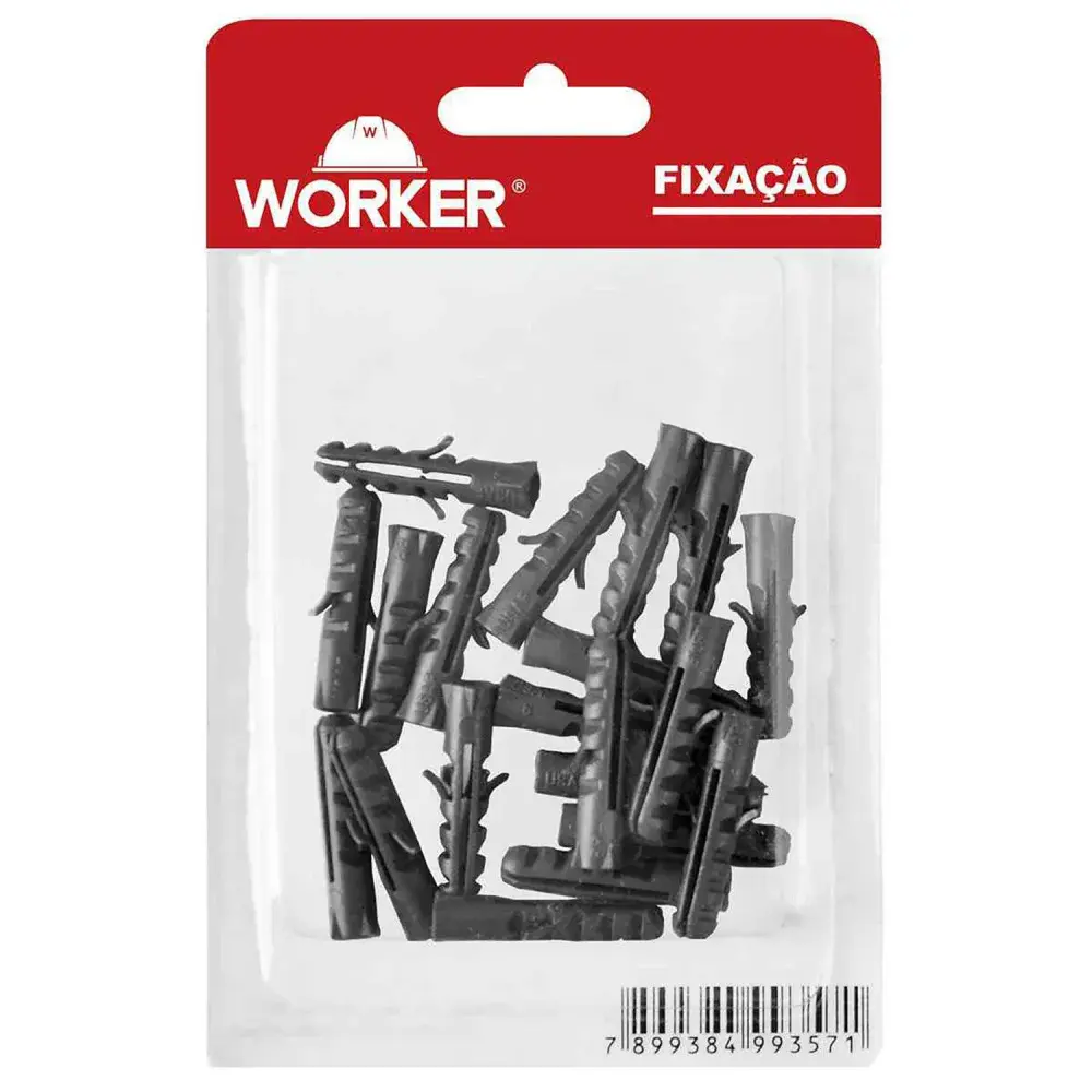 Bucha de plástico 8 para parede maciça Worker 10 peç — fotografia de referência