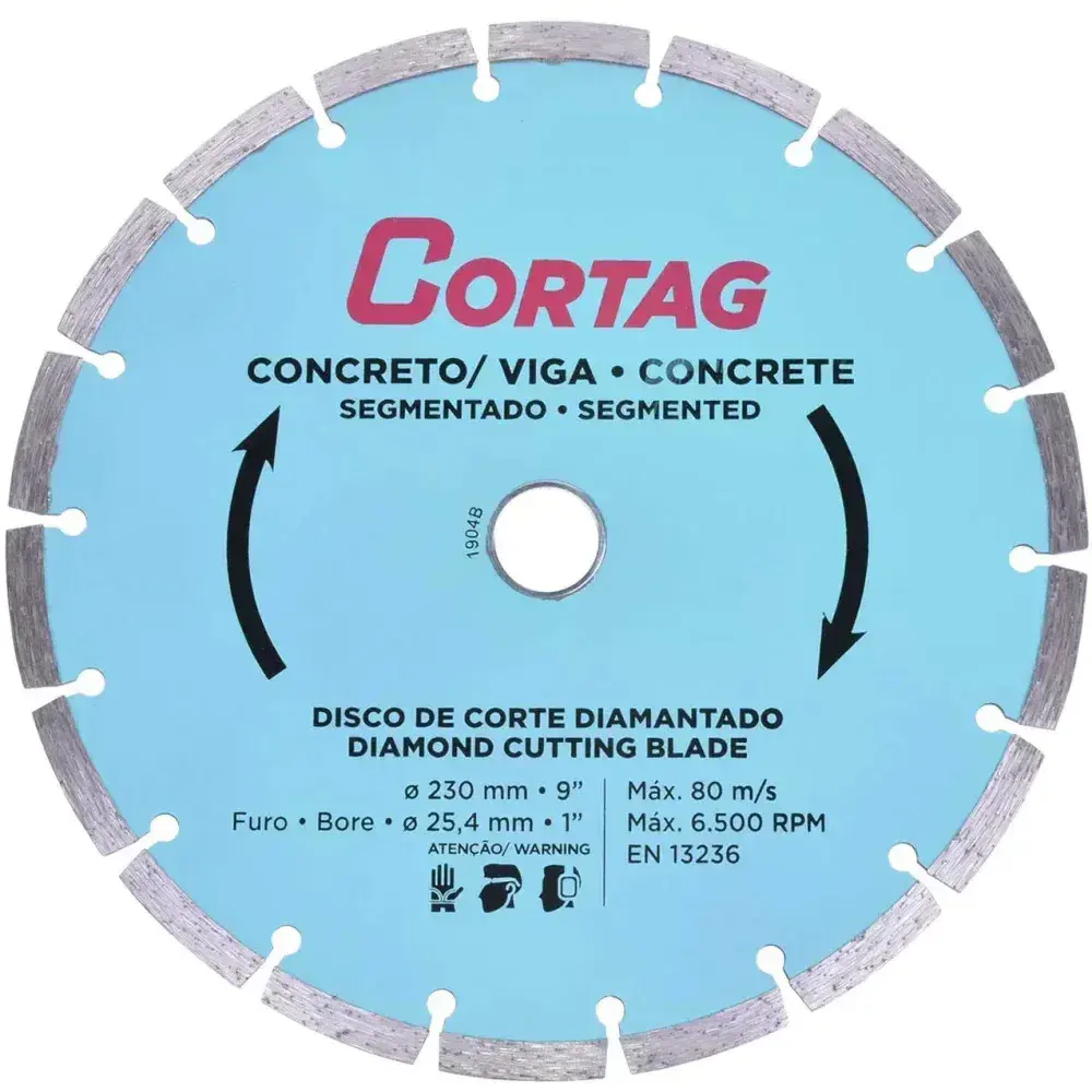 Disco de corte diamantado 230X25,4MM concreto/viga Cortag — fotografia 6