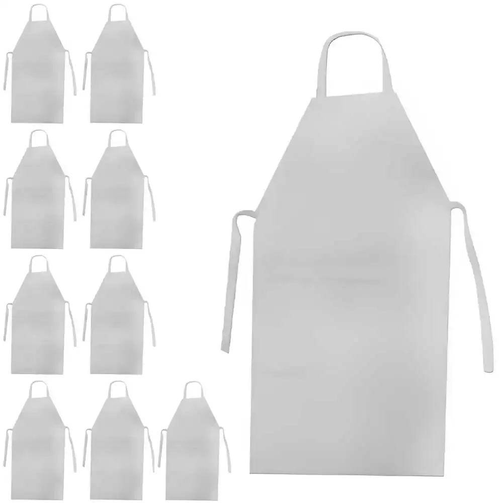 Avental de PVC Forrado 120 x 70 cm Branco com 10 Uni PLASTCOR — fotografia de referência