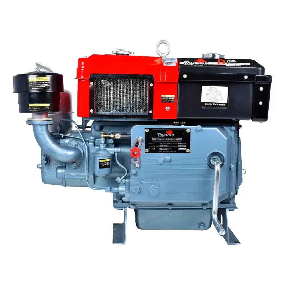 Motor a diesel refrigerado a água 16,5HP TDW18DR2 Toyama — fotografia 7