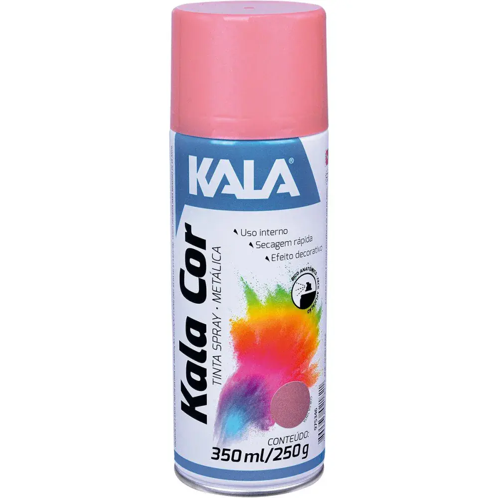 Tinta spray metálico ouro rosé 350ML Kala — fotografia de referência