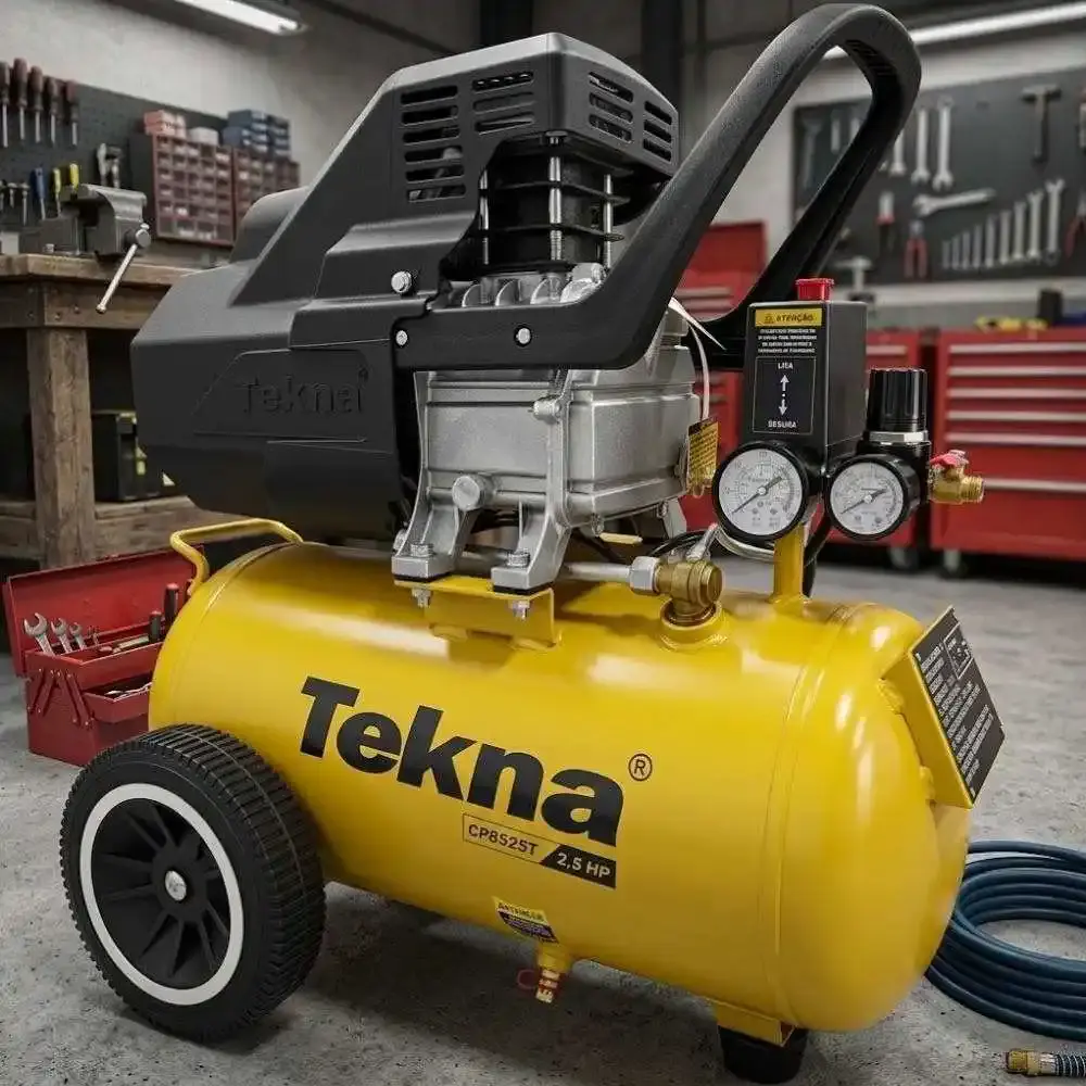 Compressor de ar 2,5HP 8 pés 22L lubrificado CP8525T Tekna 110 V — fotografia 7