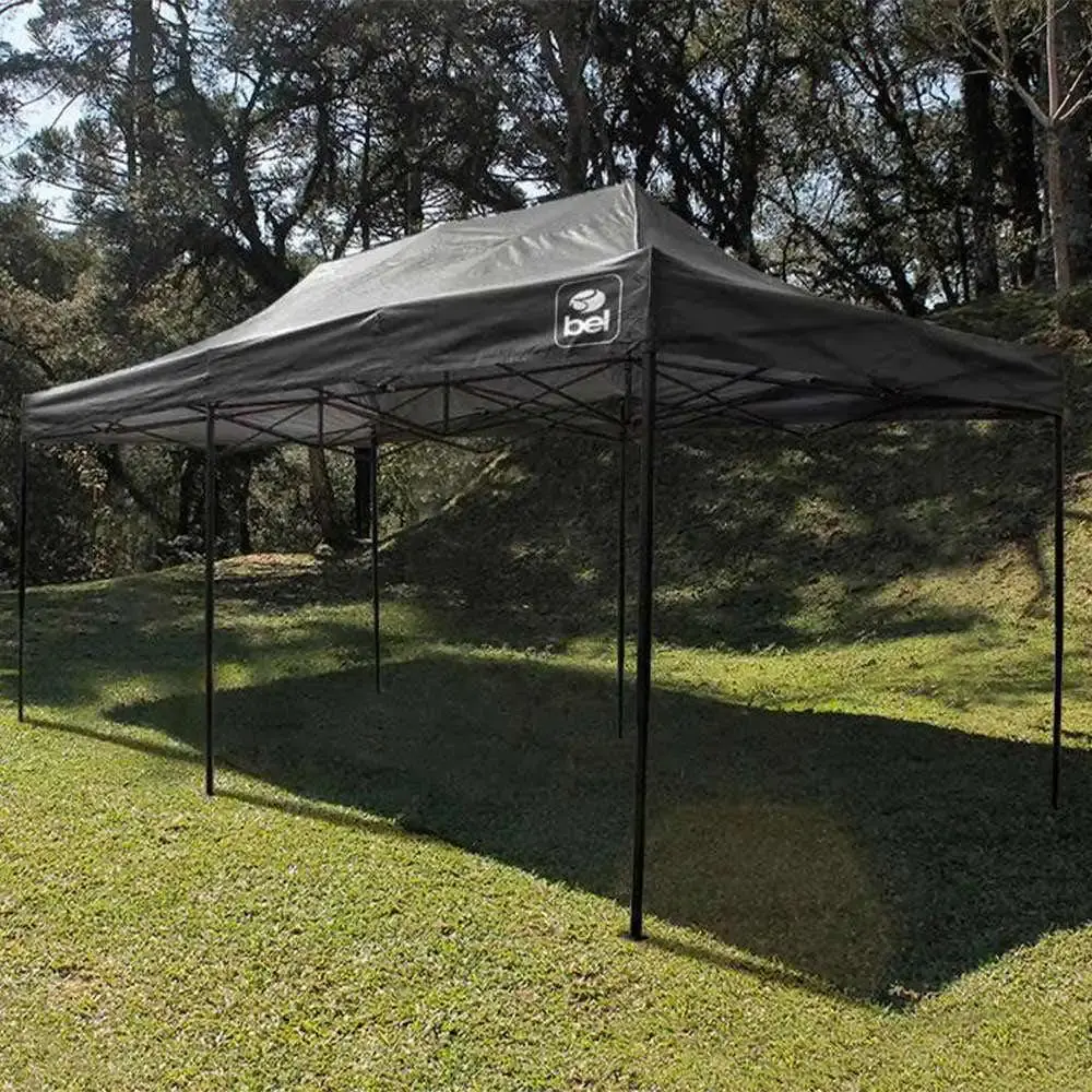 Tenda gazebo 3 x 6 metros em aço dobrável várias cores BEL Azul Belfix — fotografia 12