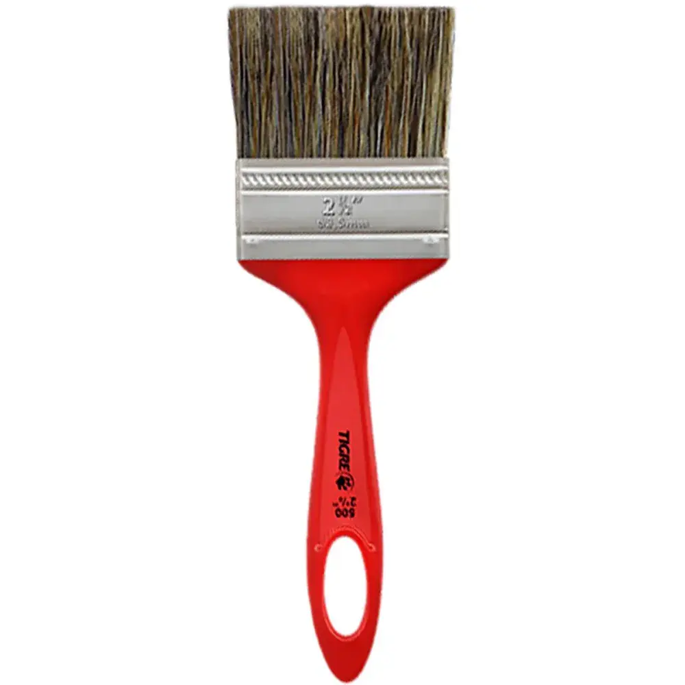 Trincha cerda gris simples tamanho 2.1/2” 500 tigre Pinceis Tigre — fotografia 3