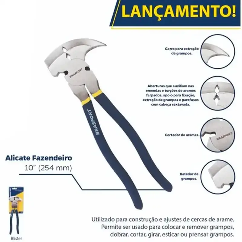 Alicate fazendeiro 10 POL 254 MM Brasfort — fotografia 4