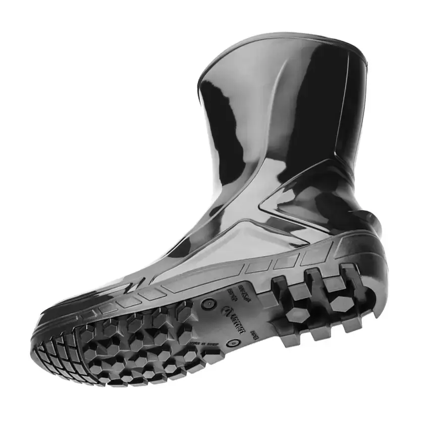 Bota ocupacional impermeável vulcaflex galocha PVC 110VFLEX-PR | 700453 preto Marluvas 42 — fotografia 3