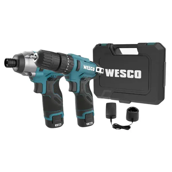 Kit parafusadeira de impacto 12V WS1007K - Wesco