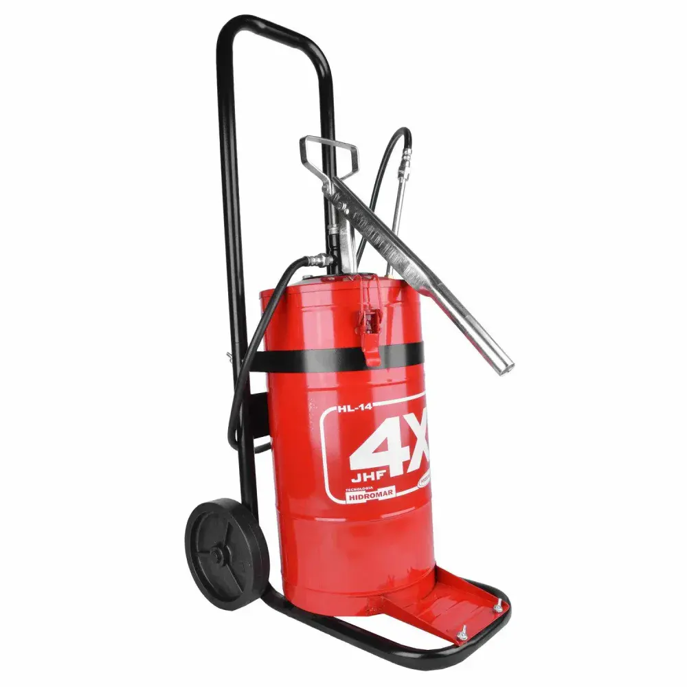Engraxadeira manual com carrinho HL14 capacidade 14 kg hydronlubz Jhf4x