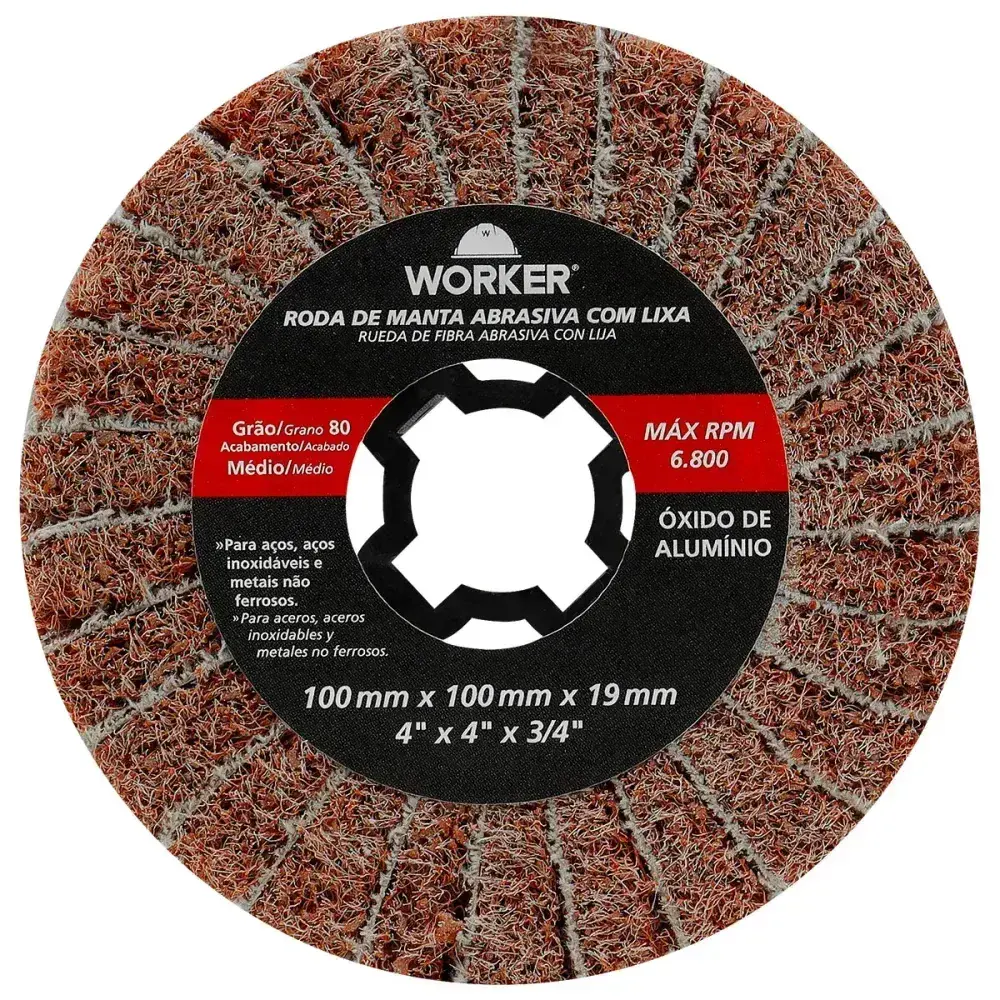 Roda manta abrasiva com lixa G80 4/4 Worker — fotografia 8