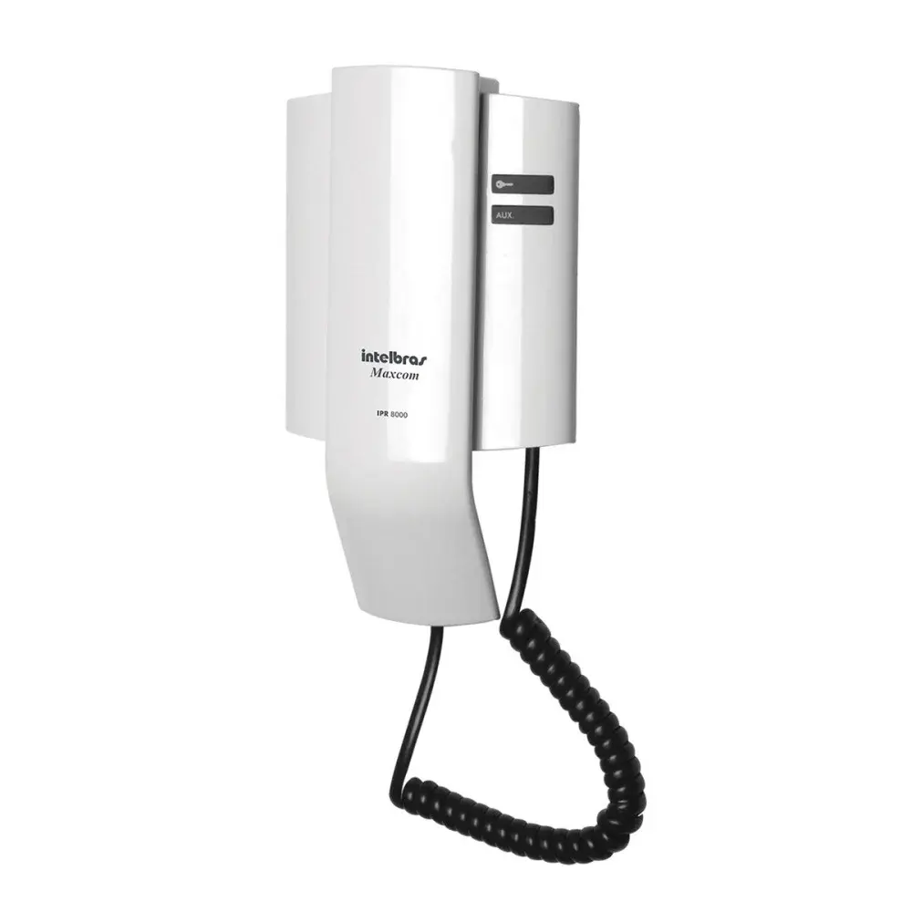 Interfone branco Intelbras IPR8000 IPR8010 — fotografia de referência