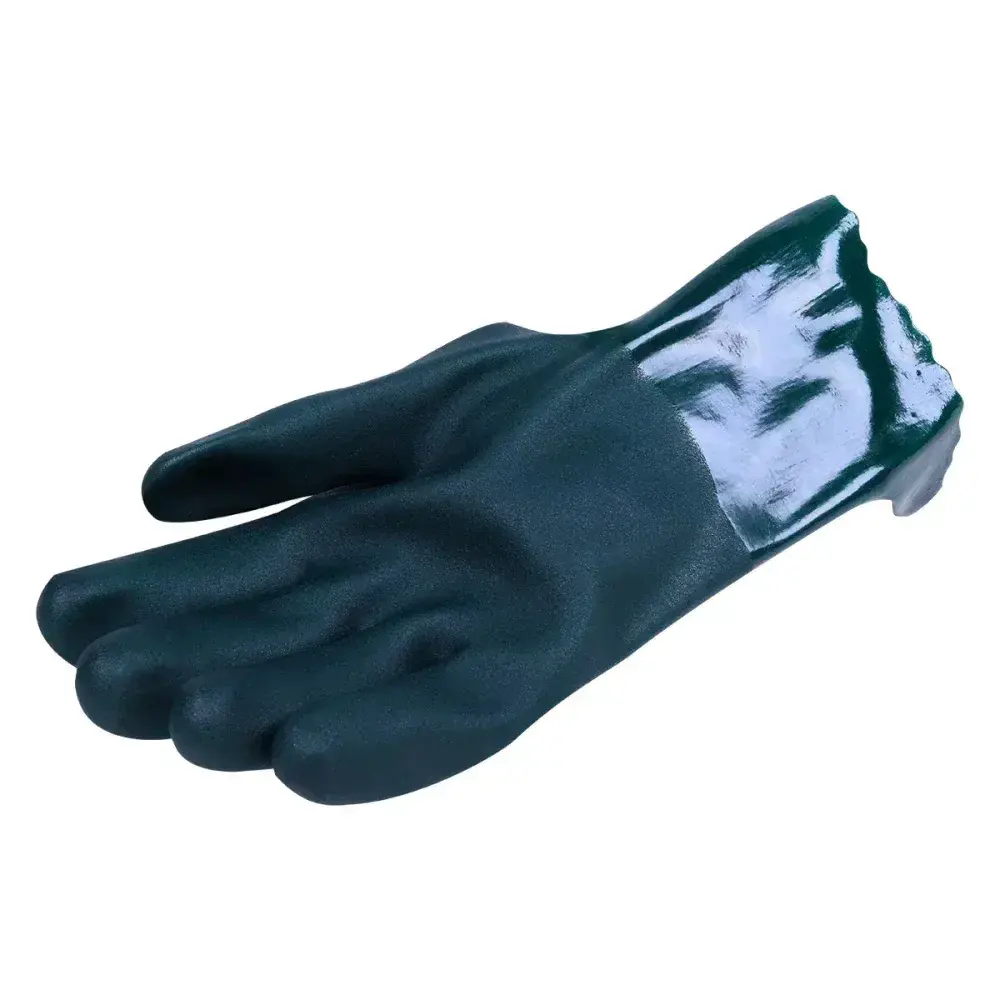 Luva de pvc com forro de poliéster 25CM g verde Worker — fotografia 7