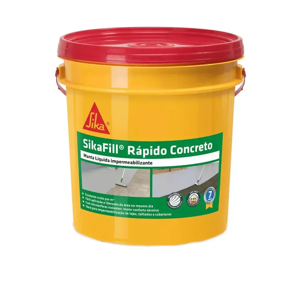 Sikafill rápido power impermeabilizante acrílico branco 12KG Sika — fotografia 2