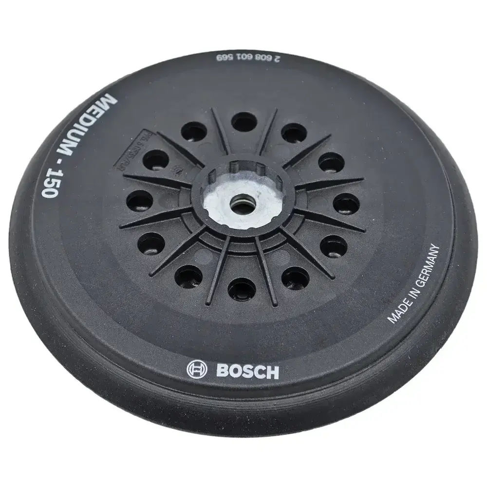 Base disco velcro multifuros 150MM p/ lixadeira GEX150 Bosch — fotografia 7