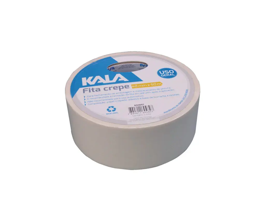 Fita crepe 48MM x 50M uso geral Kala — fotografia 11