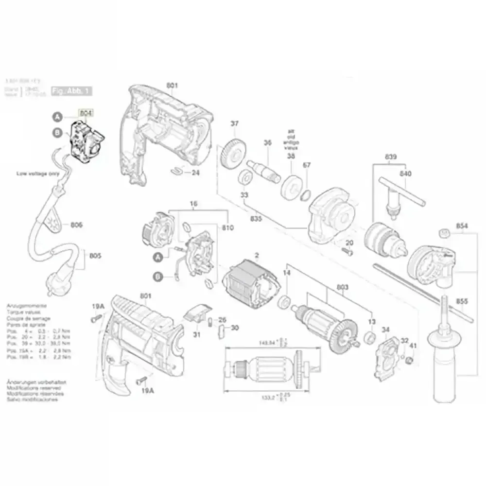 Interruptor para furadeira GSB 16 RE em 110V Bosch 110 V — fotografia 5