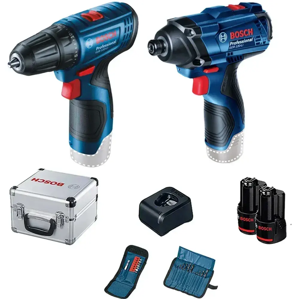 Kit furadeira e chave de impacto bateria 1/2 12V Bosch — fotografia 5