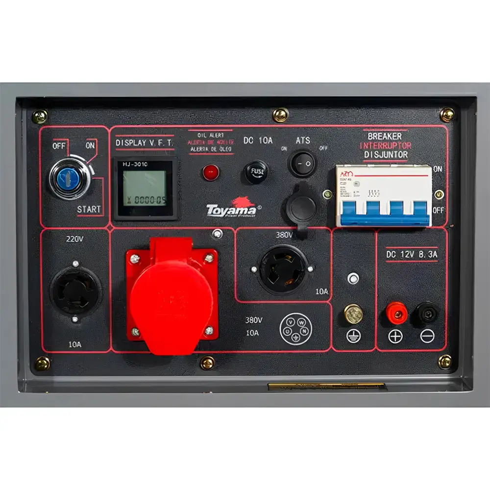 Gerador Diesel Cabinado 418 cc 6,5 KVA Silencioso 251-072 Trifásico TOYAMA — fotografia 4
