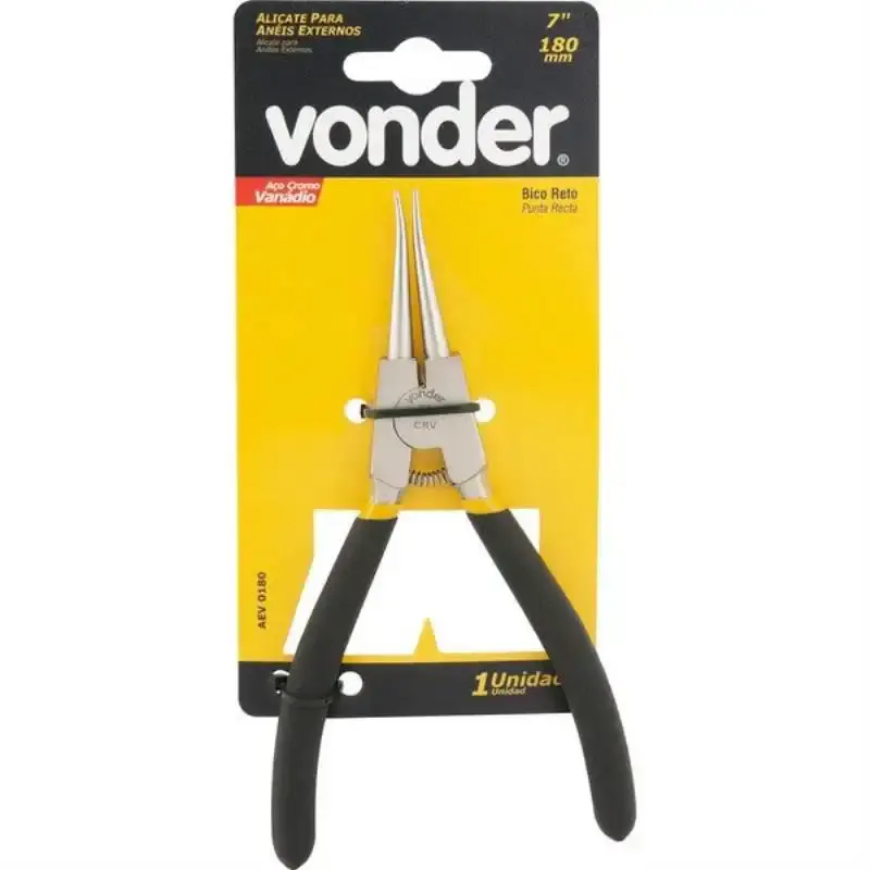Alicate para anéis externo bico reto 7 POL (177 mm) Vonder — fotografia 3