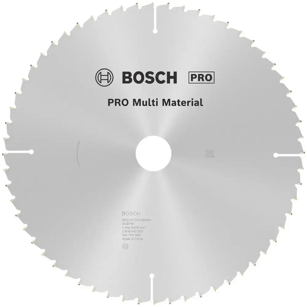 Disco de corte multimaterial 254X3,0MM 60 dentes Bosch