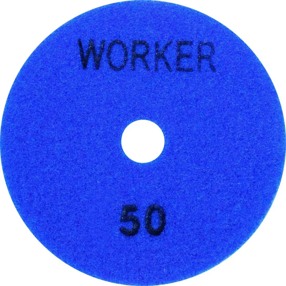 Disco de lixa diamantada com velcro 4 G50 azul Worker — fotografia de referência