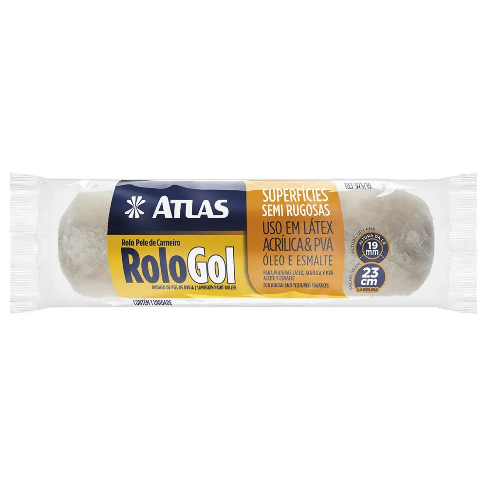 Rolo de pintura em lã de carneiro 23CM Atlas — fotografia de referência