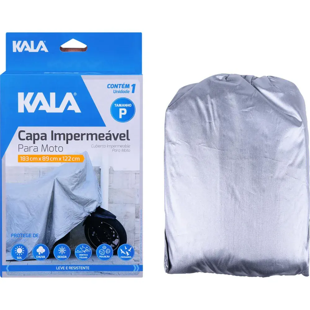 Capa de proteção impermeável para moto tamanho p 1,7M Kala — fotografia 2