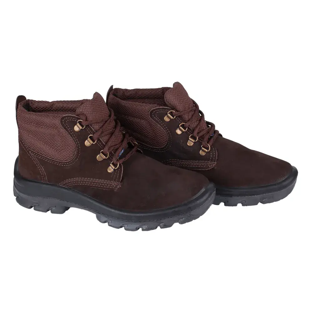 Kala botina de segurança em couro nobuck marrom café Kala — fotografia 3
