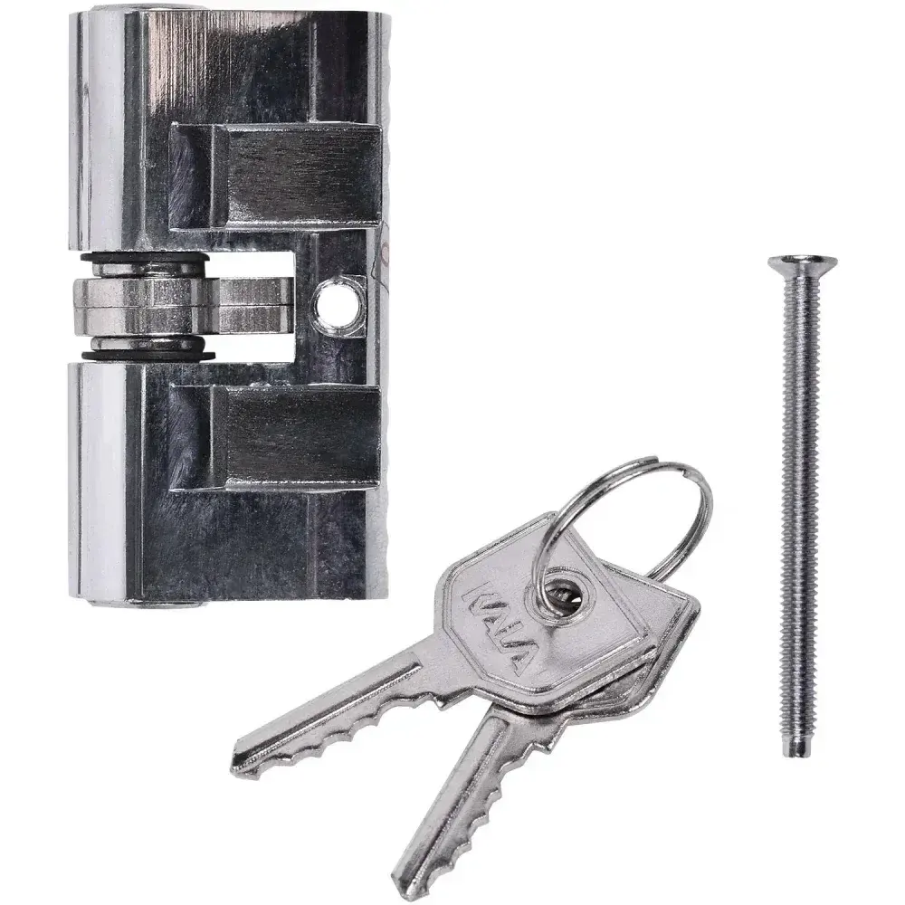 Cilindro para fechadura modelo aliança zamac cromado Kala — fotografia 11