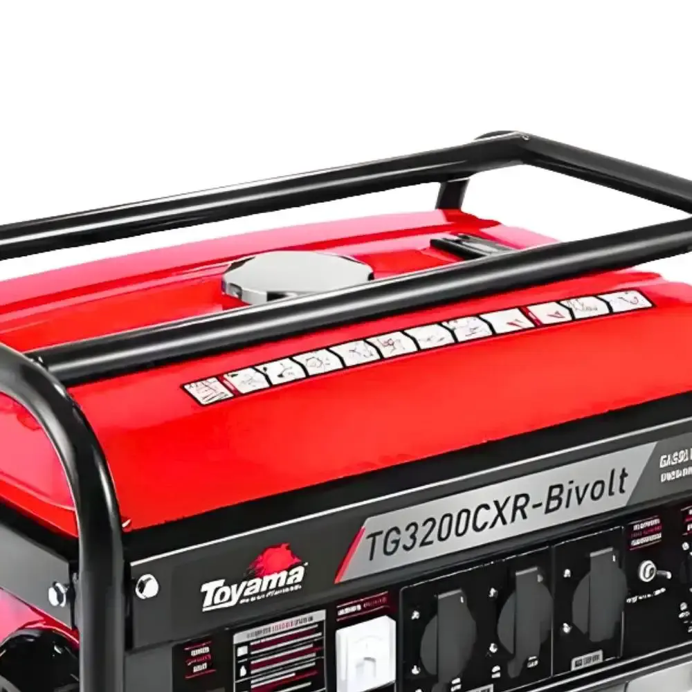 Gerador de energia a gasolina 3,1 kva bivolt partida manual TG3200CXR Toyama com parafusadeira 4,8V torque 3NM evald — fotografia 7
