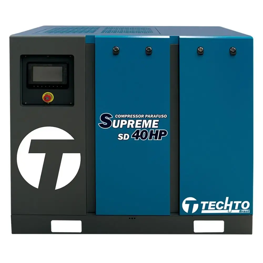 Compressor de parafuso supreme 380V SD 40HP 10BAR techto cross — fotografia de referência