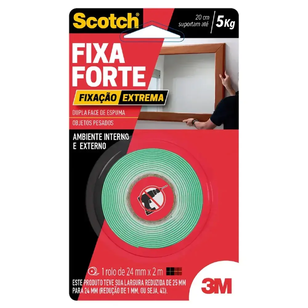 Fita dupla face fixa forte extrema 24MMX2M 3M — fotografia 2