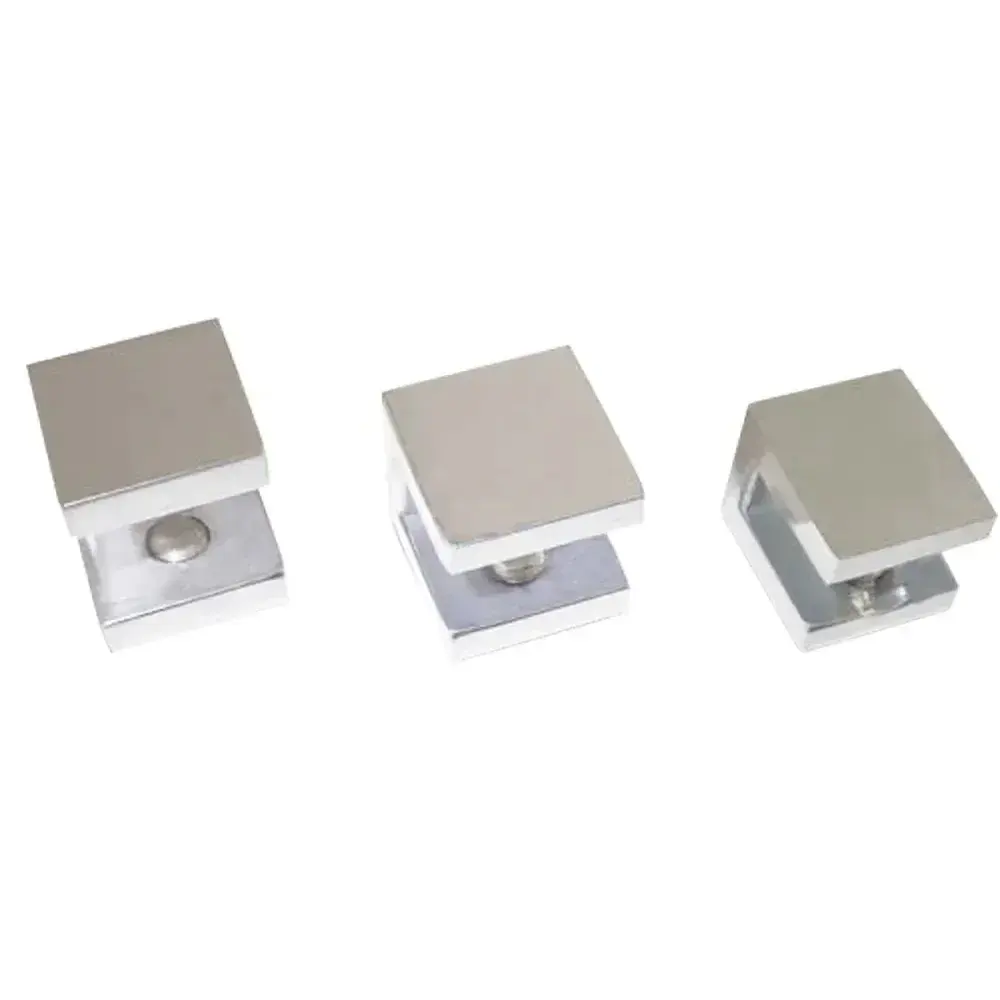 Suporte em u quadrado zamac cromado 6MM 25 peças Criativa