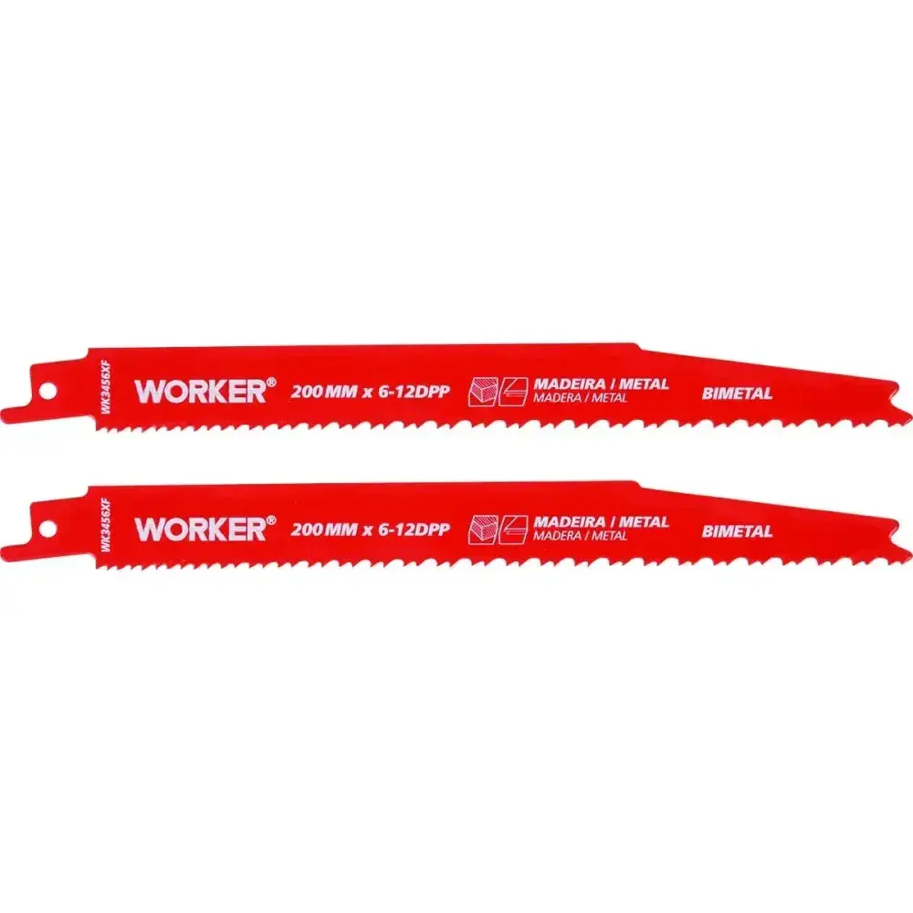 Lâmina para serra sabre bimetálica 1/2” 200MM 6/12 dentes Worker — fotografia 4