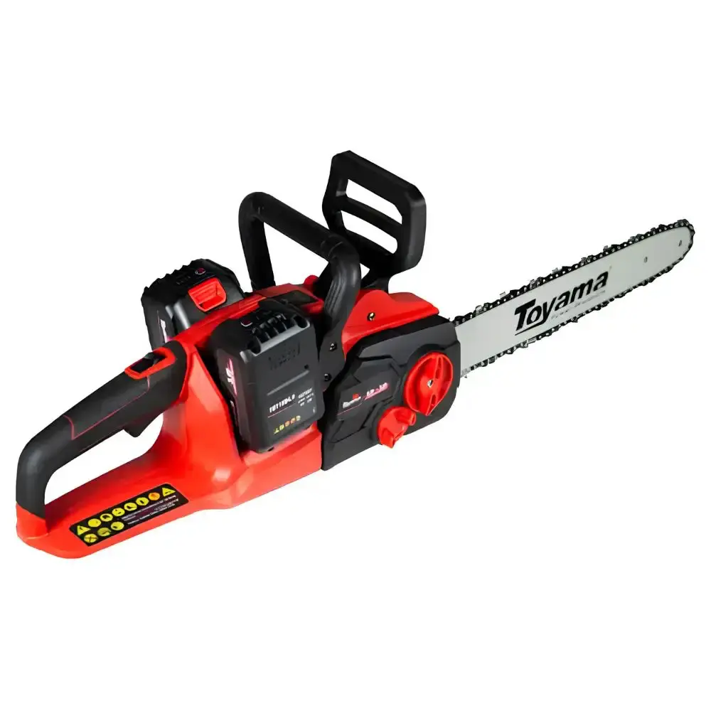 Motosserra a bateria 18V sabre 16POL 2 baterias 4AH e carregador duplo TBT18+18RCS16-K Toyama — fotografia 4