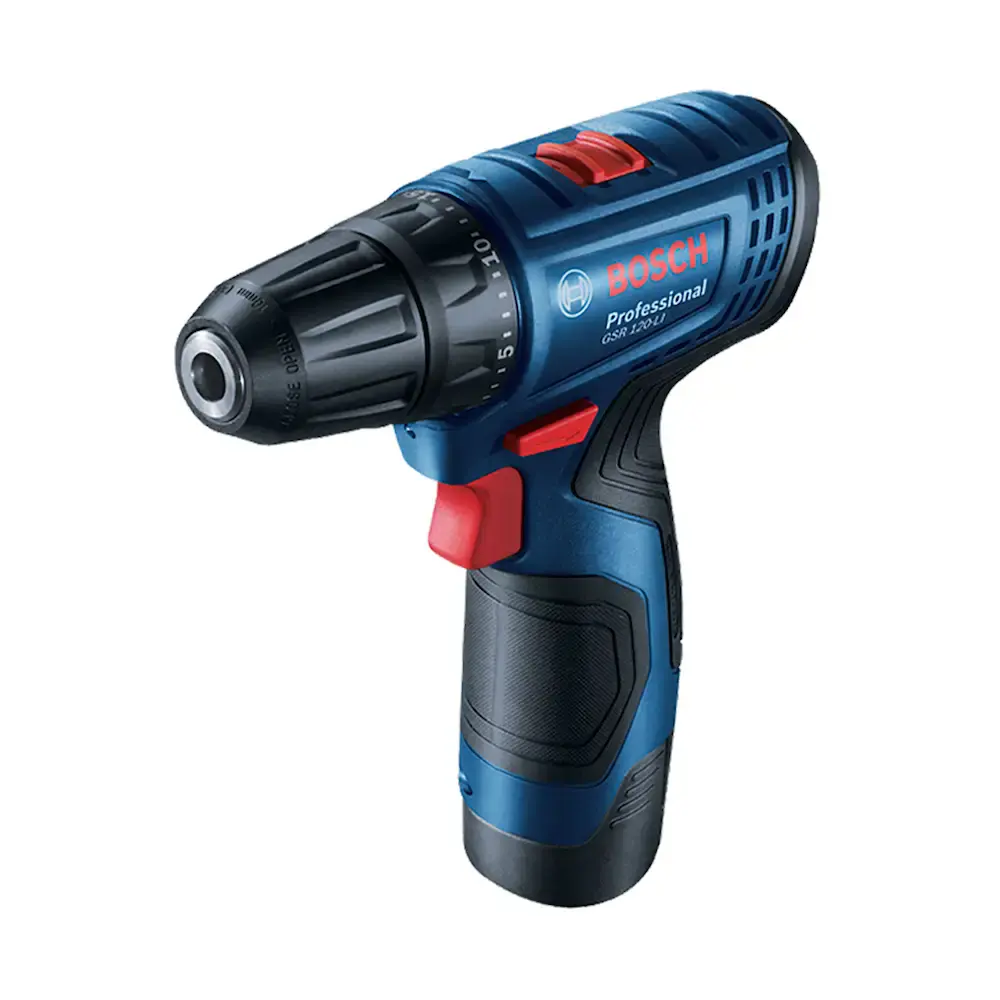 Kit furadeira e parafusadeira GSR 120-LI + chave de impacto GDR 120-LI com maleta alumínio + 2 kits Bosch Bivolt — fotografia 3