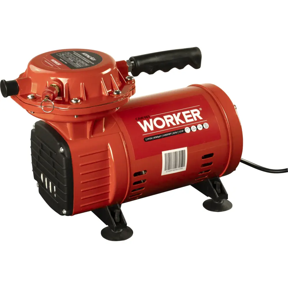 Compressor de ar direto 370W bivolt com kit de pintura Worker — fotografia de referência