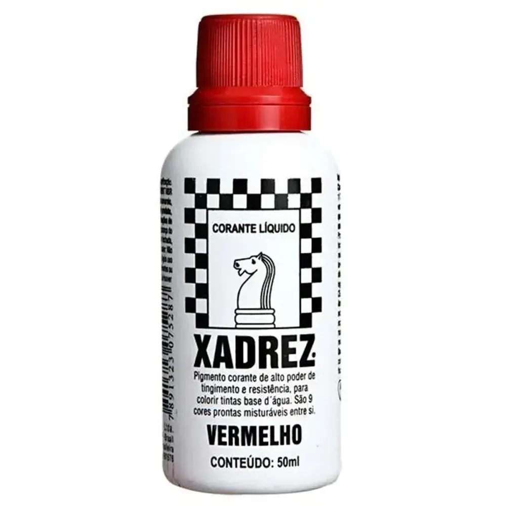 Corante líquido vermelho 12 unidades xadrez corante