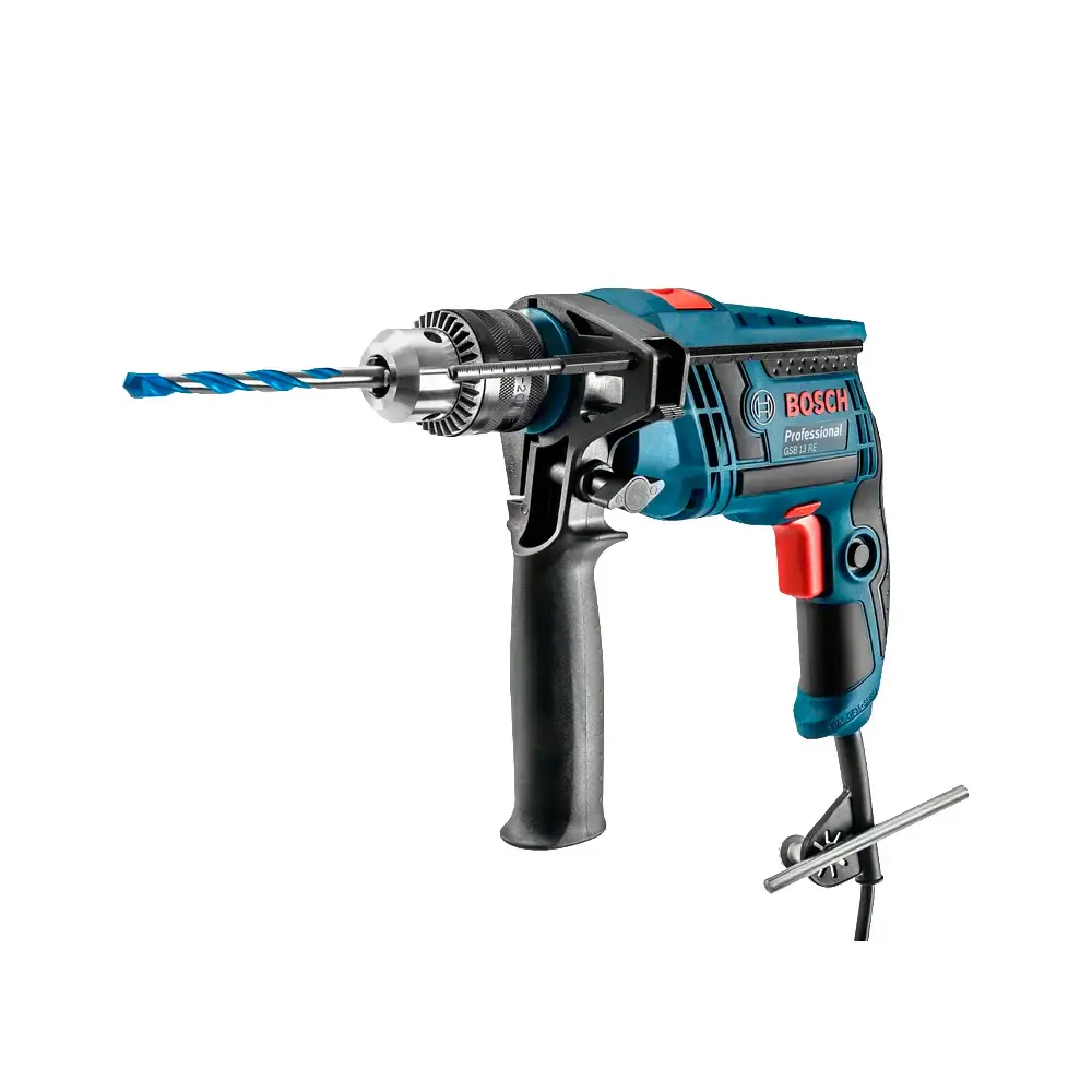 Furadeira impacto 1/2 pol 750W 12B8 com 5 brocas GSB 13RE Bosch 110 V — fotografia de referência