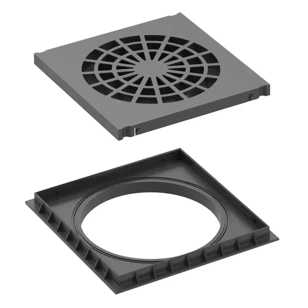 Grelha piso quadrada pvc 300MM areia Tigre — fotografia de referência