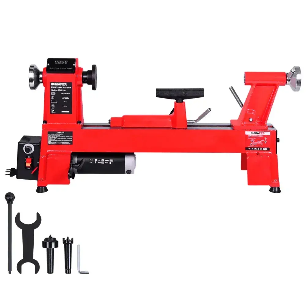 Torno para madeira TPM-550 550W 450MM monofásico Bumafer