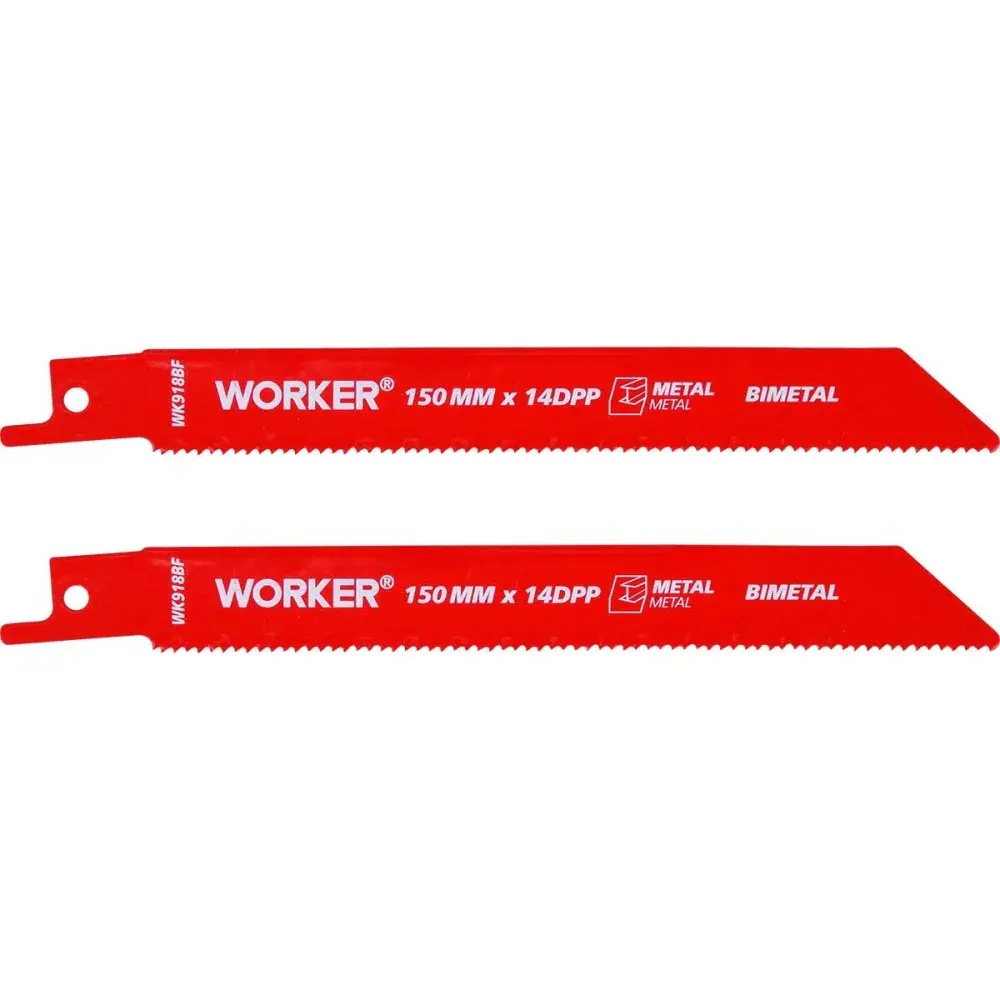Lâmina para serra sabre bimetálica 1/2” 150MM 14 dentes Worker — fotografia de referência