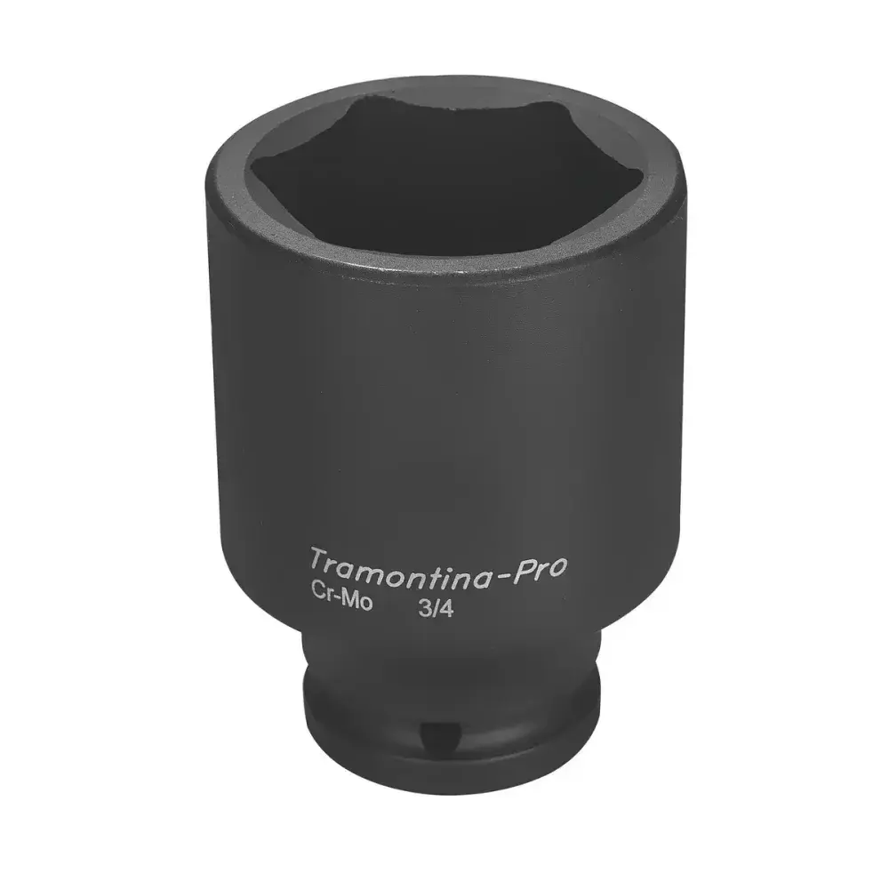 Soquete de impacto sextavado longo em aço cromo molibdênio 50 mm - encaixe 3/4 Tramontina 44893150 — fotografia 3