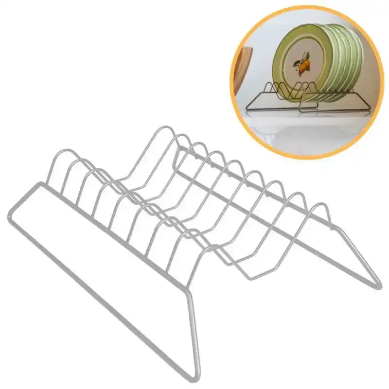 Organizador porta pratos vertical viena em aço branco 990601 BEL — fotografia de referência